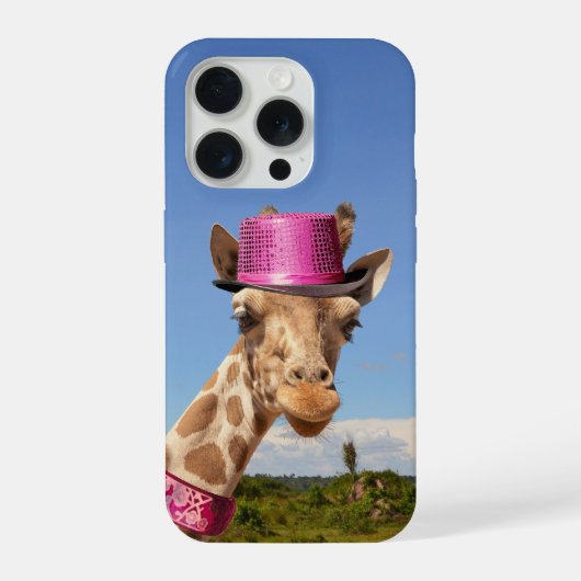 キラキラ色のピンクの帽子 iPhoneケース (裏面)