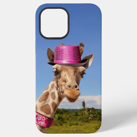 キラキラ色のピンクの帽子 iPhoneケース (裏面)