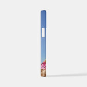 キラキラ色のピンクの帽子 iPhoneケース (右側面)