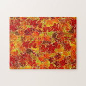 キラキラ色のメープル葉の ジグソーパズル (横)