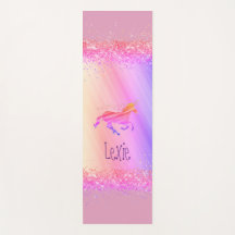 キラキラ色のラベンダーとピンクのユニコパーソナライズされたン