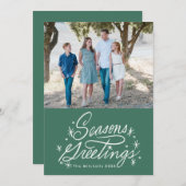 キラキラ色の手文字季節のごあいさつ写真 シーズンカード (正面/裏面)