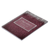 キラキラ色ラベンダーシルバー感謝ジャーナル ノートブック (左側)