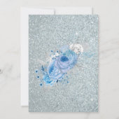 キラキラ花飾り 15歳の誕生会招待状 招待状 (裏面)