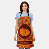 キラキラ葉イのメジ秋/秋 エプロン (着用した状態)