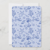 キラキラ虹色の海の人魚パープル 招待状 (裏面)