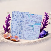 キラキラ虹色の海の人魚パープル 招待状