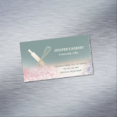 キラキラ転がス金ゴールドのピンウィスクシェフベーカリー マグネット名刺 (インサイチュ)