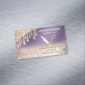 キラキラ転がス金ゴールドのピンウィスクシェフベーカリー マグネット名刺 (インサイチュ)