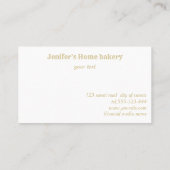 キラキラ転がス金ゴールドのピンウィスクシェフベーカリー 名刺 (裏面)