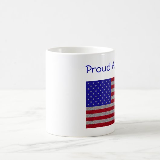 キラキラ輝くアメリカ国旗 コーヒーマグカップ (中央)