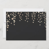 キラキラ輝くカクテル ゴールド バチェロレッテ ウィークエンド 招待状 (裏面)