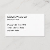 キラキラ輝くガラス色のメイクアップアーティスト名刺 名刺 (裏面)