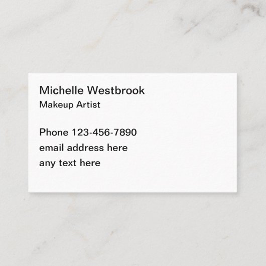 キラキラ輝くガラス色のメイクアップアーティスト名刺 名刺 (裏面)