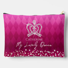 キラキラ輝くクラウンレッドアクセサリーポーチ アクセサリーポーチ