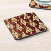 キラキラ輝くクリスマスツリー コースター (左側)