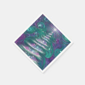 キラキラ輝くクリスマスツリー スタンダードカクテルナプキン (角)