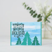 キラキラ輝くクリスマスツリー ポストカード (スタンド正面)