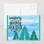 キラキラ輝くクリスマスツリー ポストカード (正面/裏面)