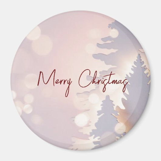 キラキラ輝くクリスマスツリー マグネット (正面)