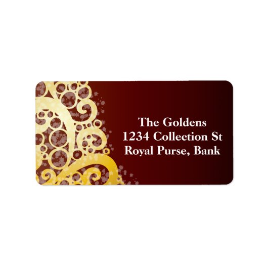 キラキラ輝くクリスマスツリー ラベル (正面)