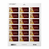 キラキラ輝くクリスマスツリー ラベル (フルシート)