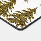 キラキラ輝くクリスマスツリー、月、星 デスクマット (コーナー)