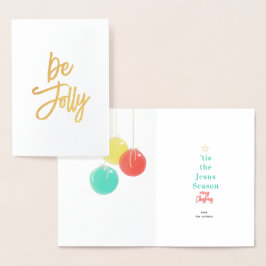 キラキラ輝くクリスマスボールフォイルカード 箔カード