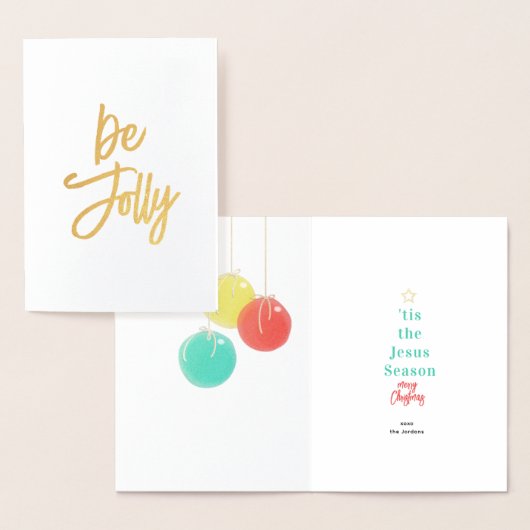 キラキラ輝くクリスマスボールフォイルカード 箔カード (ディスプレー)