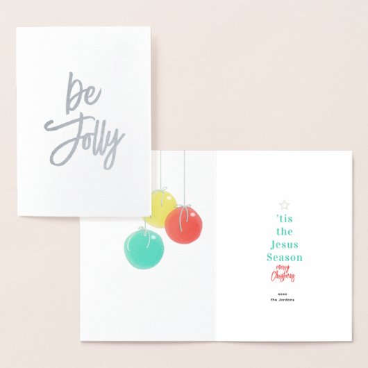 キラキラ輝くクリスマスボールフォイルカード 箔カード (ディスプレー)