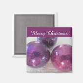 キラキラ輝くクリスマスボール マグネット (正面/裏面)