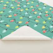 キラキラ輝くクリスマスライトホリデーパターン シェルパブランケット (3/4)