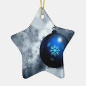 キラキラ輝くクリスマス セラミックオーナメント (左)