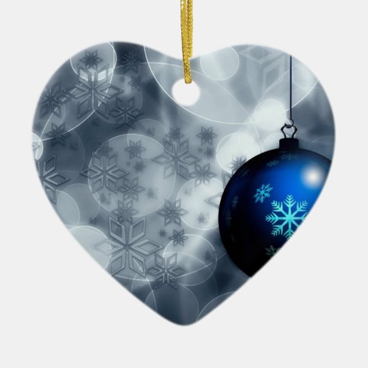 キラキラ輝くクリスマス セラミックオーナメント (正面)