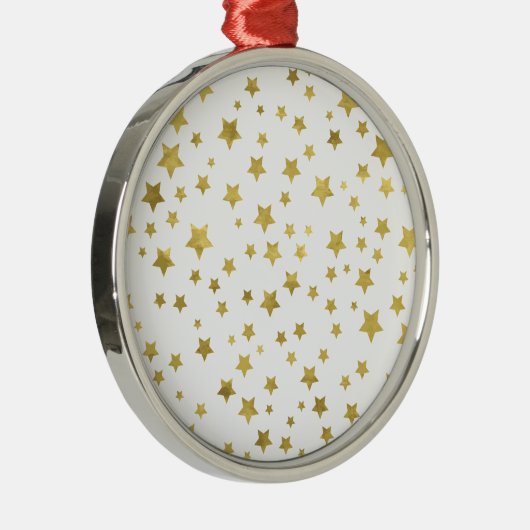 キラキラ輝くゴールドスターズ金星パターン メタルオーナメント (右)