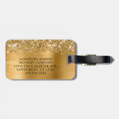 キラキラ輝くゴールドフォイルロゴ ラゲッジタグ (裏面横)