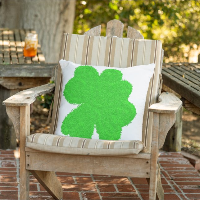 キラキラ輝くシャムロックラッキークローバー聖パトリックの日 アウトドアクッション (椅子)