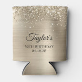 キラキラ輝くシャンパンフォイル30th誕生日 缶クーラー (正面)