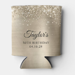 キラキラ輝くシャンパンフォイル30th誕生日 缶クーラー