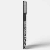 キラキラ輝くシルバーヒョウパーソナライズされた Case-Mate iPhoneケース (裏面 / 右)