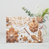 キラキラ輝くジンジャーパンとシナモンの雪 シーズンカード (スタンド正面)