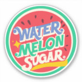 キラキラ輝くスイカのドラマ シール (正面)