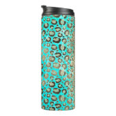 キラキラ輝くターコイズヒョウ タンブラー (回転右)