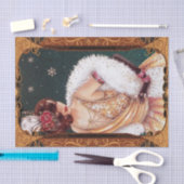 キラキラ輝くドレスを着たクリスマスのフラッパー金ゴールド 薄葉紙 (クラフト)