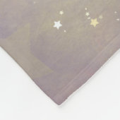 キラキラ輝くナイトアートの二人の小さな天使 フリースブランケット (角)