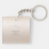 キラキラ輝くハートの写真 キーホルダー (裏面)