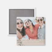 キラキラ輝くハートの写真 マグネット (正面/裏面)