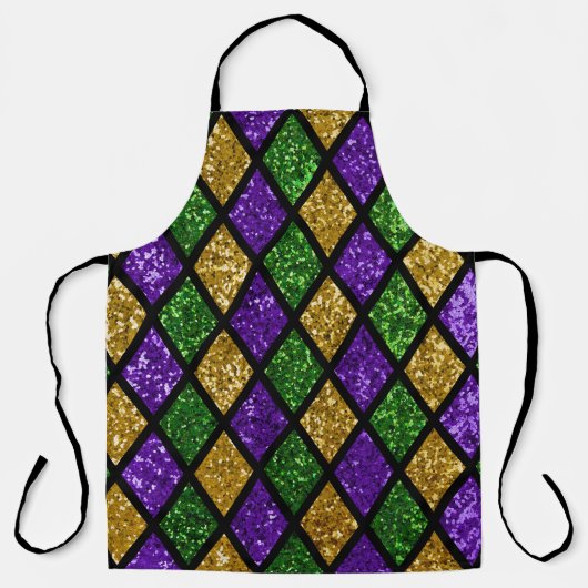 キラキラ輝くパイラレットダイヤモンド、フェスティバル背景 エプロン (正面)