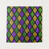 キラキラ輝くパイラレットダイヤモンド、フェスティバル背景 タペストリー (正面)