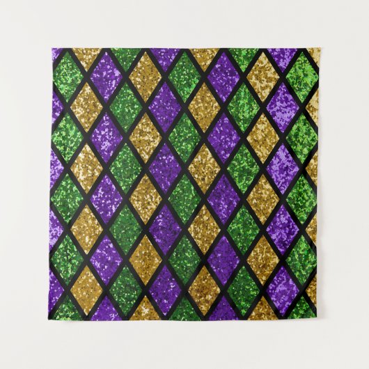 キラキラ輝くパイラレットダイヤモンド、フェスティバル背景 タペストリー (正面)